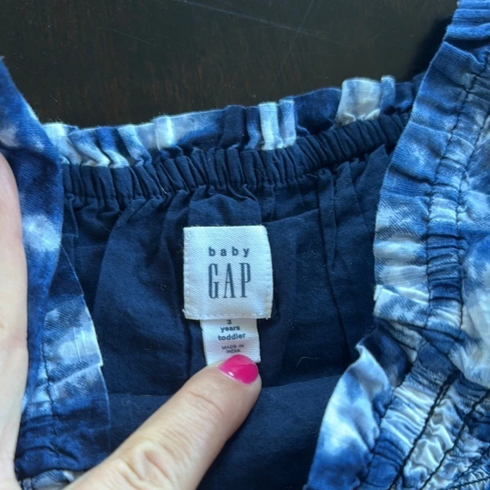 GAP Blue Tie-Dye Jumpsuit with Elasticated Fit